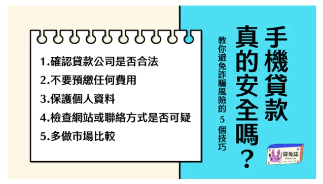避免手機貸款詐騙技巧圖