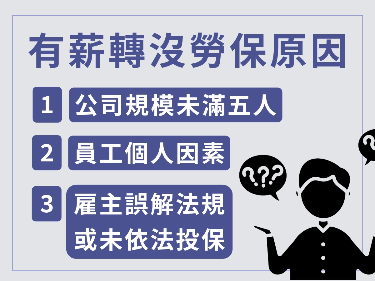 為什麼會薪轉沒勞保