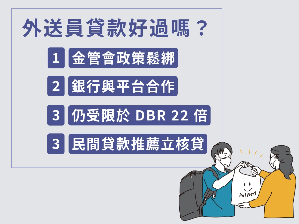 外送員貸款好過嗎?