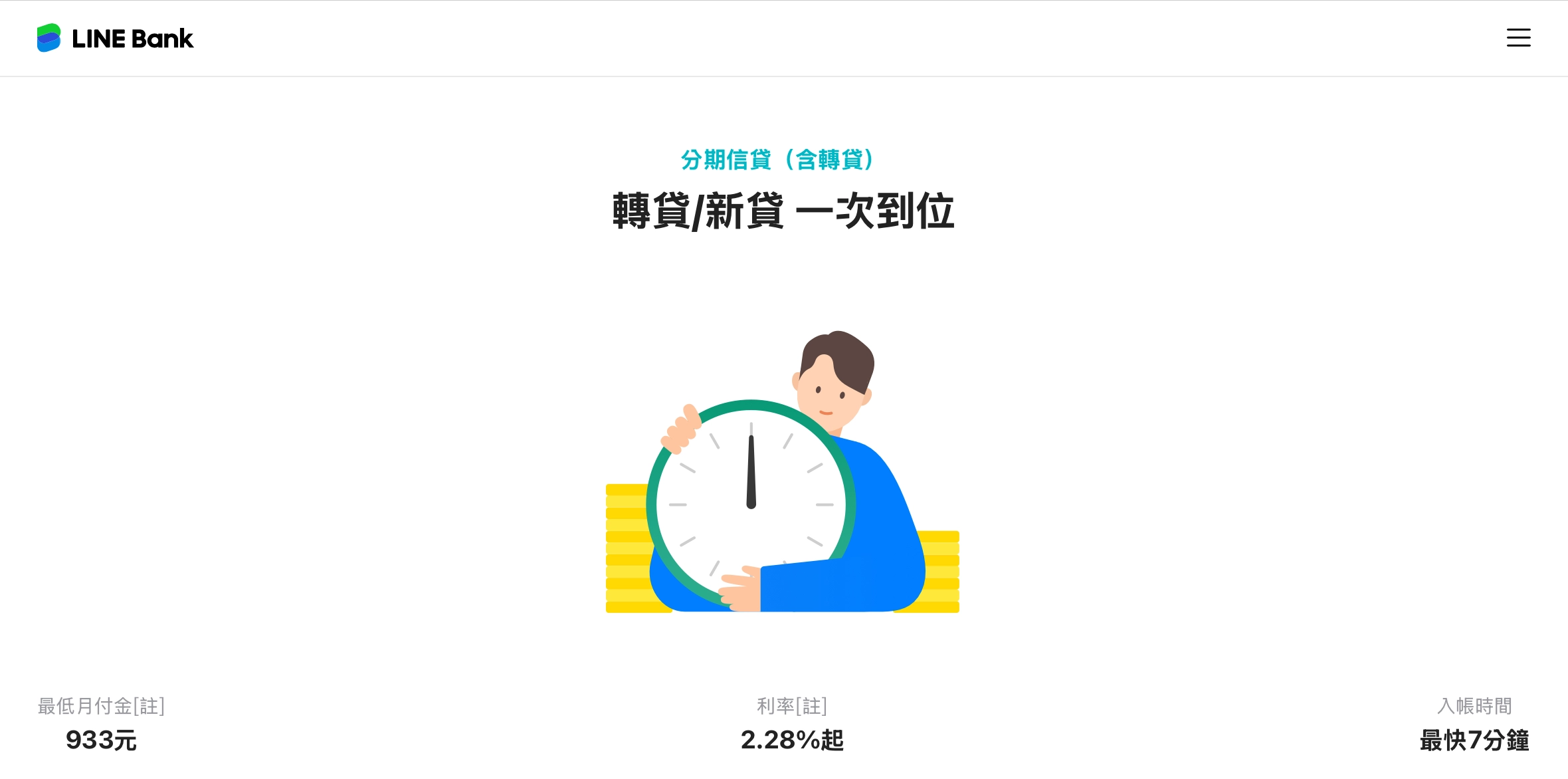 LINE Bank 分期信貸
