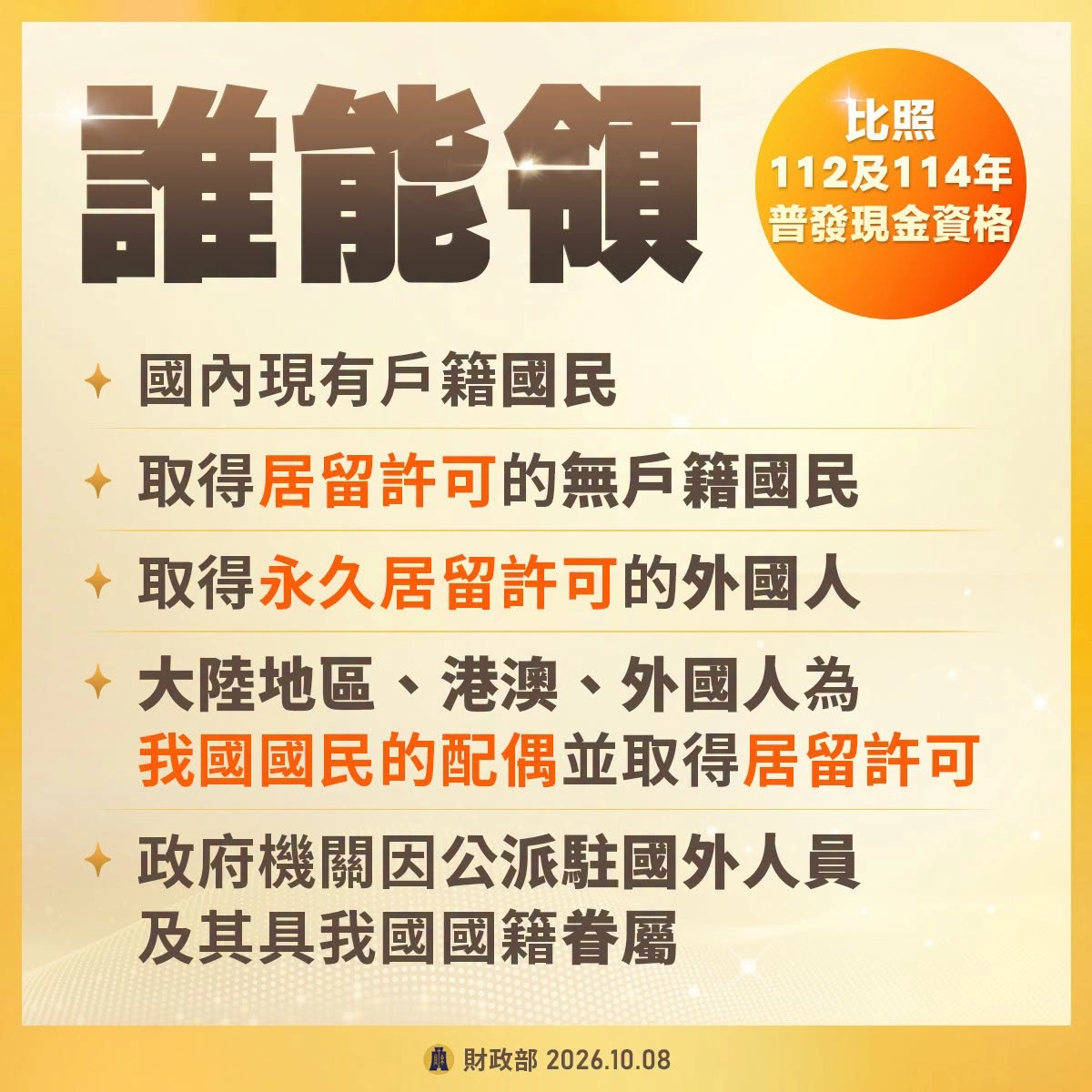 2027普發現金誰能領