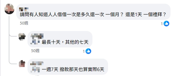 網友分享人人借的還款期限