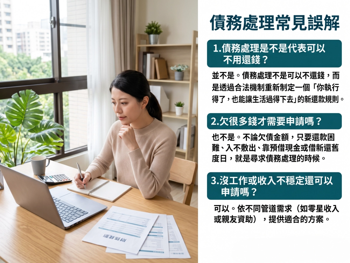 債務處理常見誤解