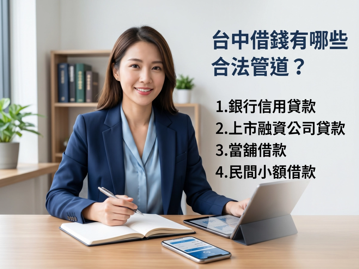 台中借錢有哪些合法管道