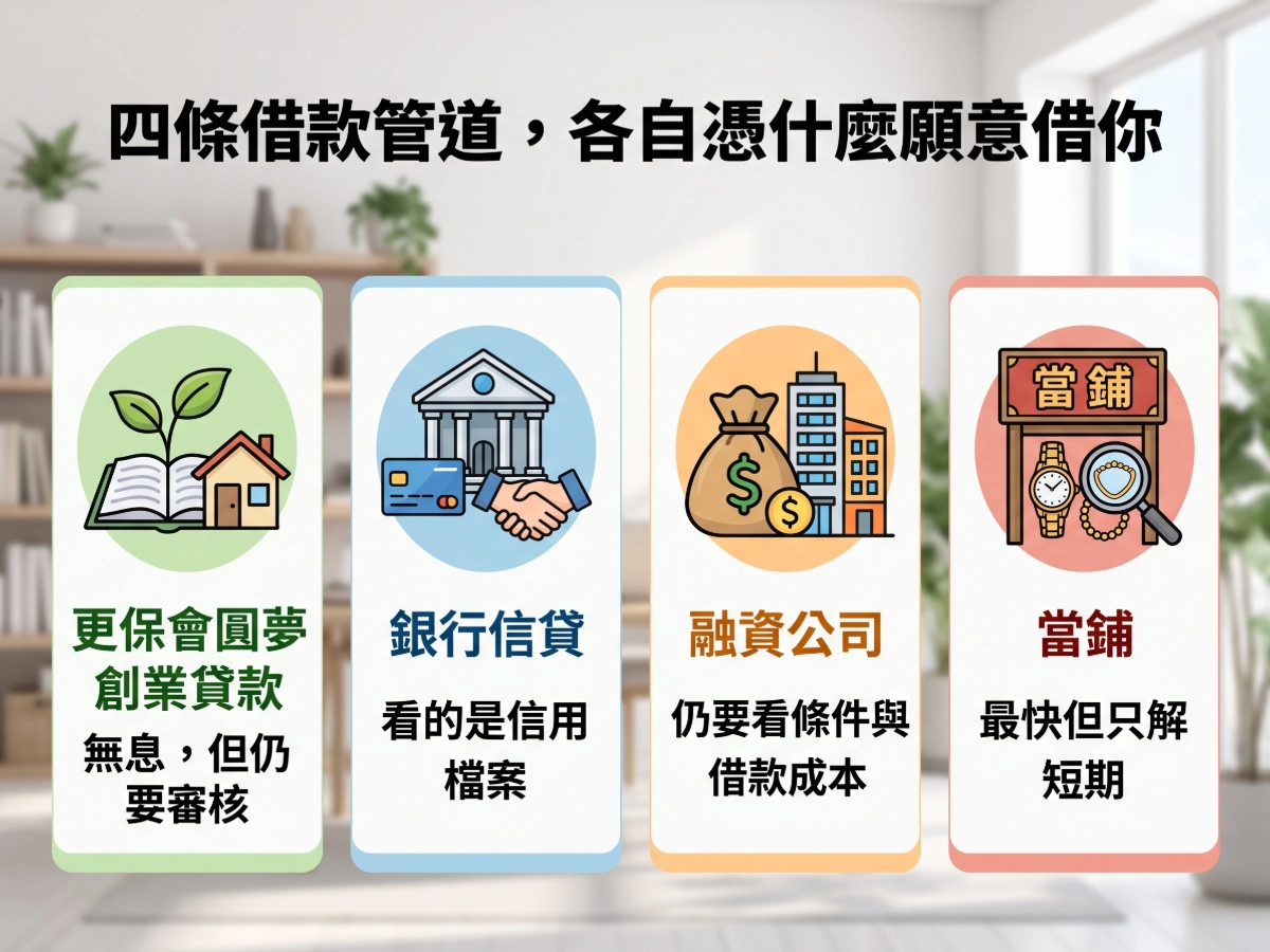 四條借款管道,各自憑什麼願意借你