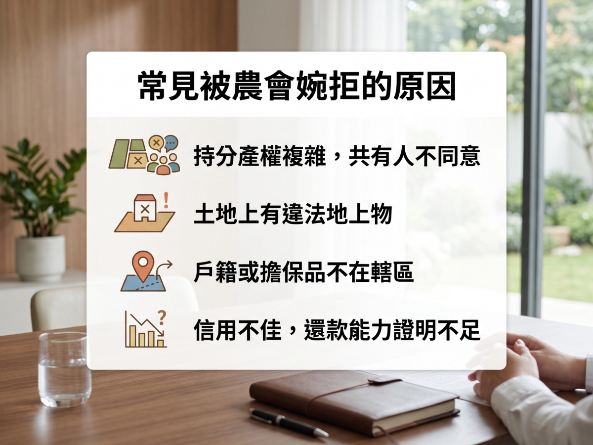 常見被農會婉拒的原因