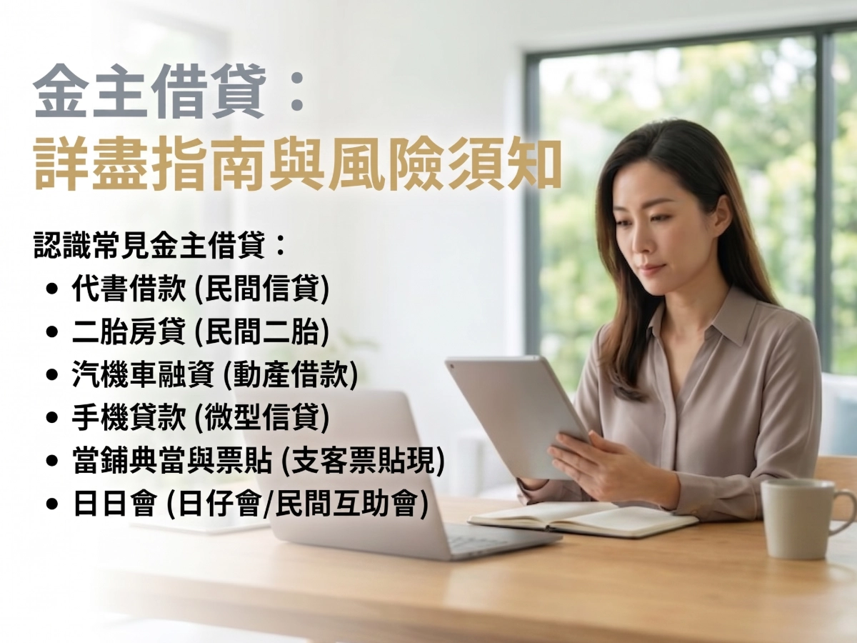 常見金主借貸的名稱