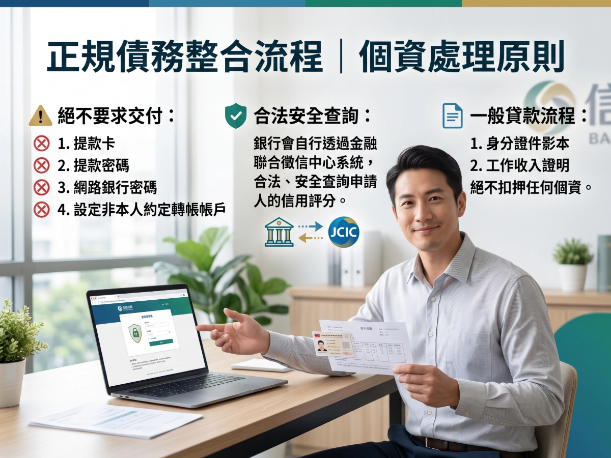 正規債務整合流程的個資處理