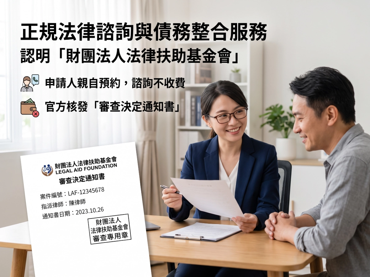 正規法律諮詢與債務整合服務