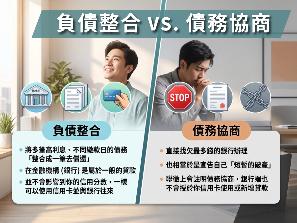 負債整合 VS. 債務協商