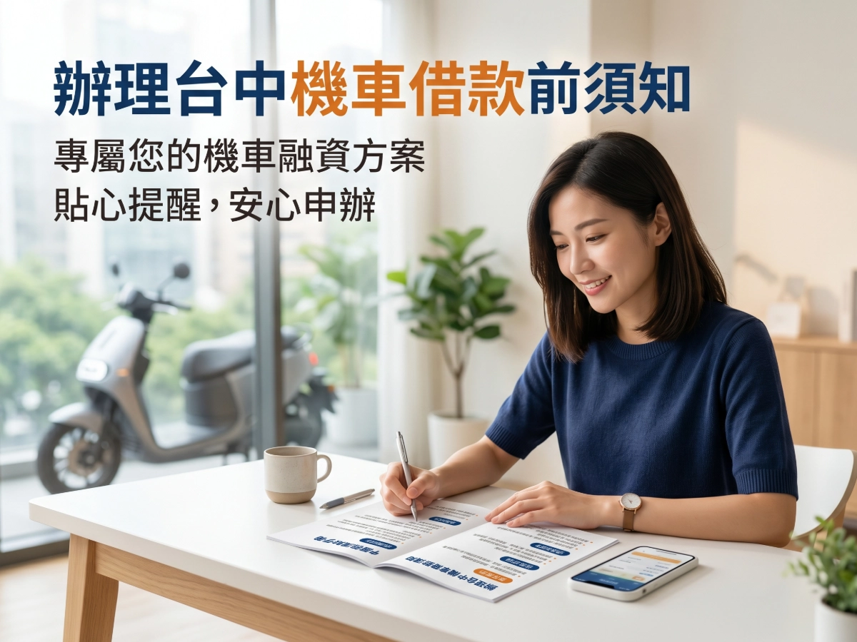辦理台中機車借款前須知